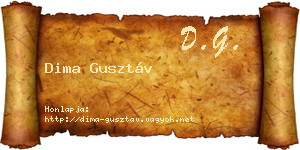 Dima Gusztáv névjegykártya