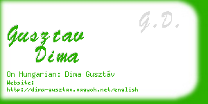 gusztav dima business card