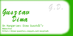 gusztav dima business card